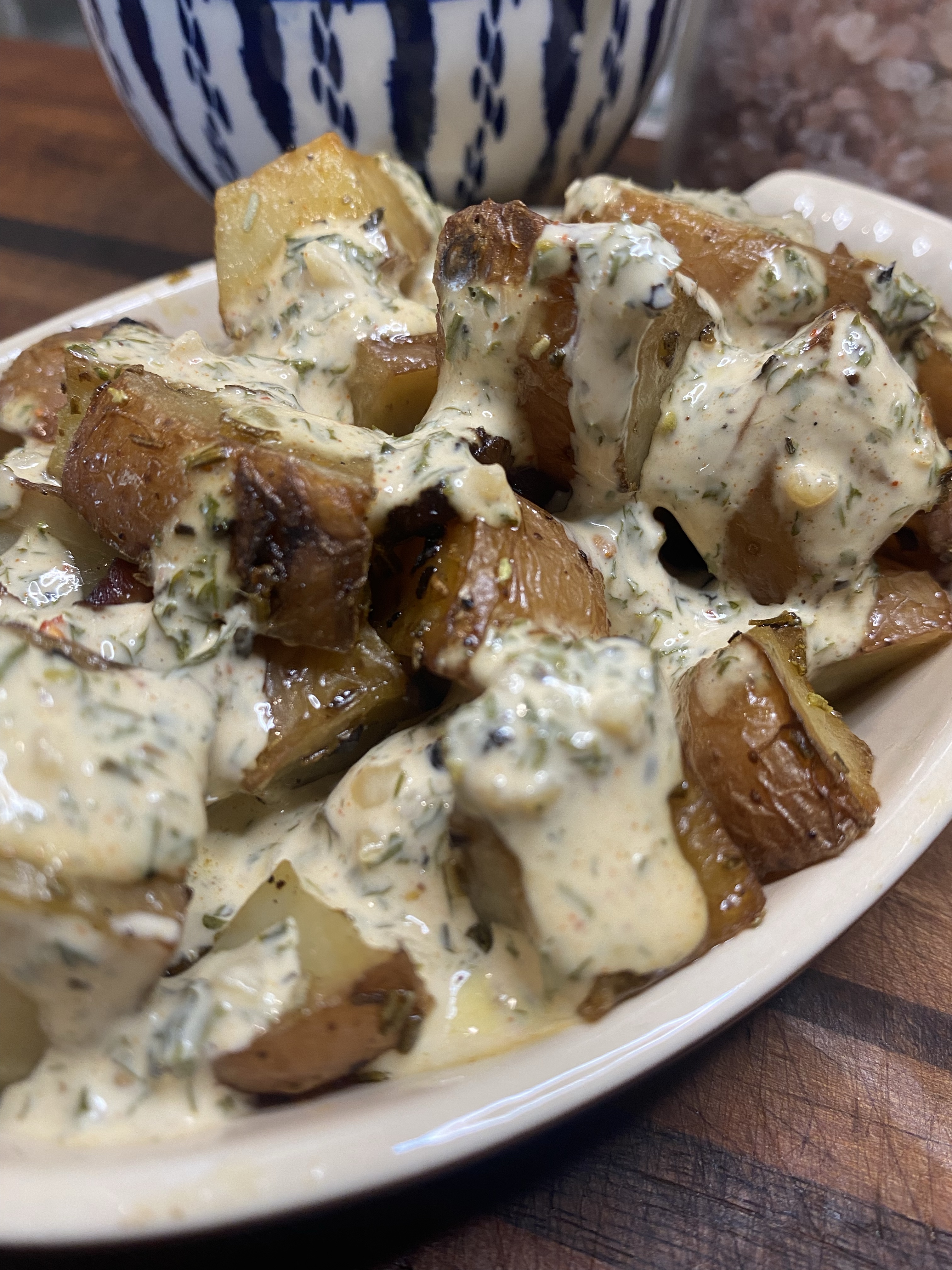 ranch dressing on potatos