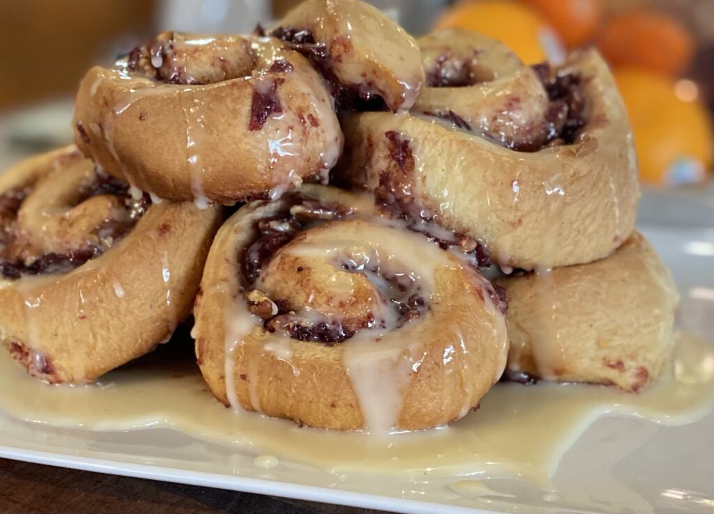 cranberry orange pecan sweet rolls