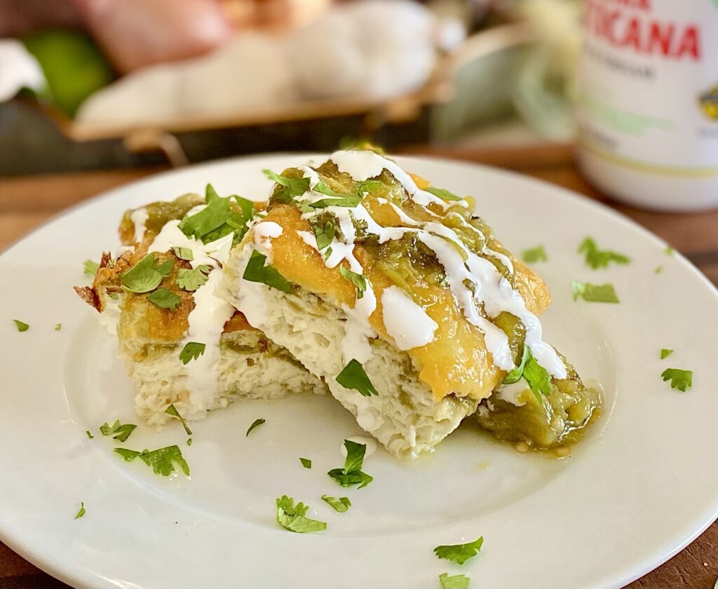 green chile cheese egg white bake