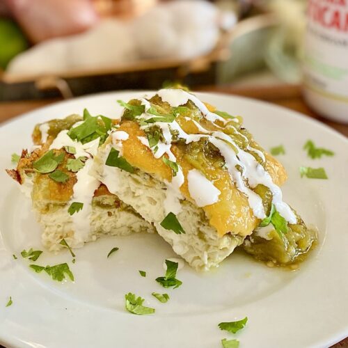 green chile cheese egg white bake