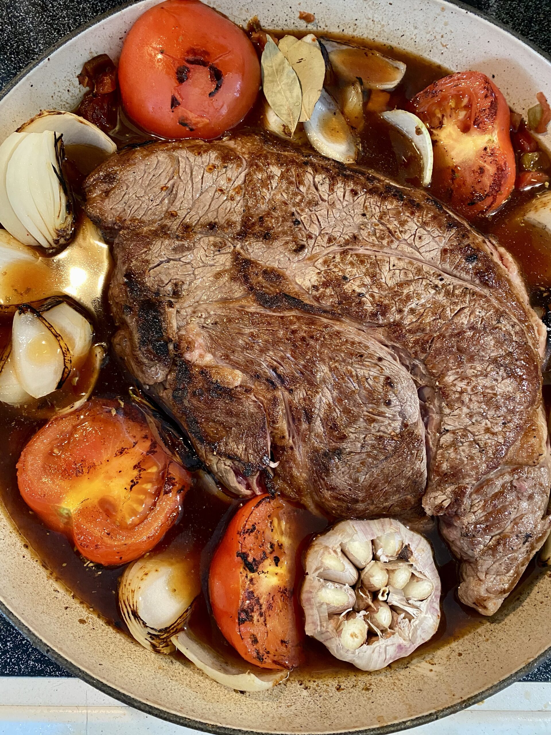 caramelized and seared birria ingredients