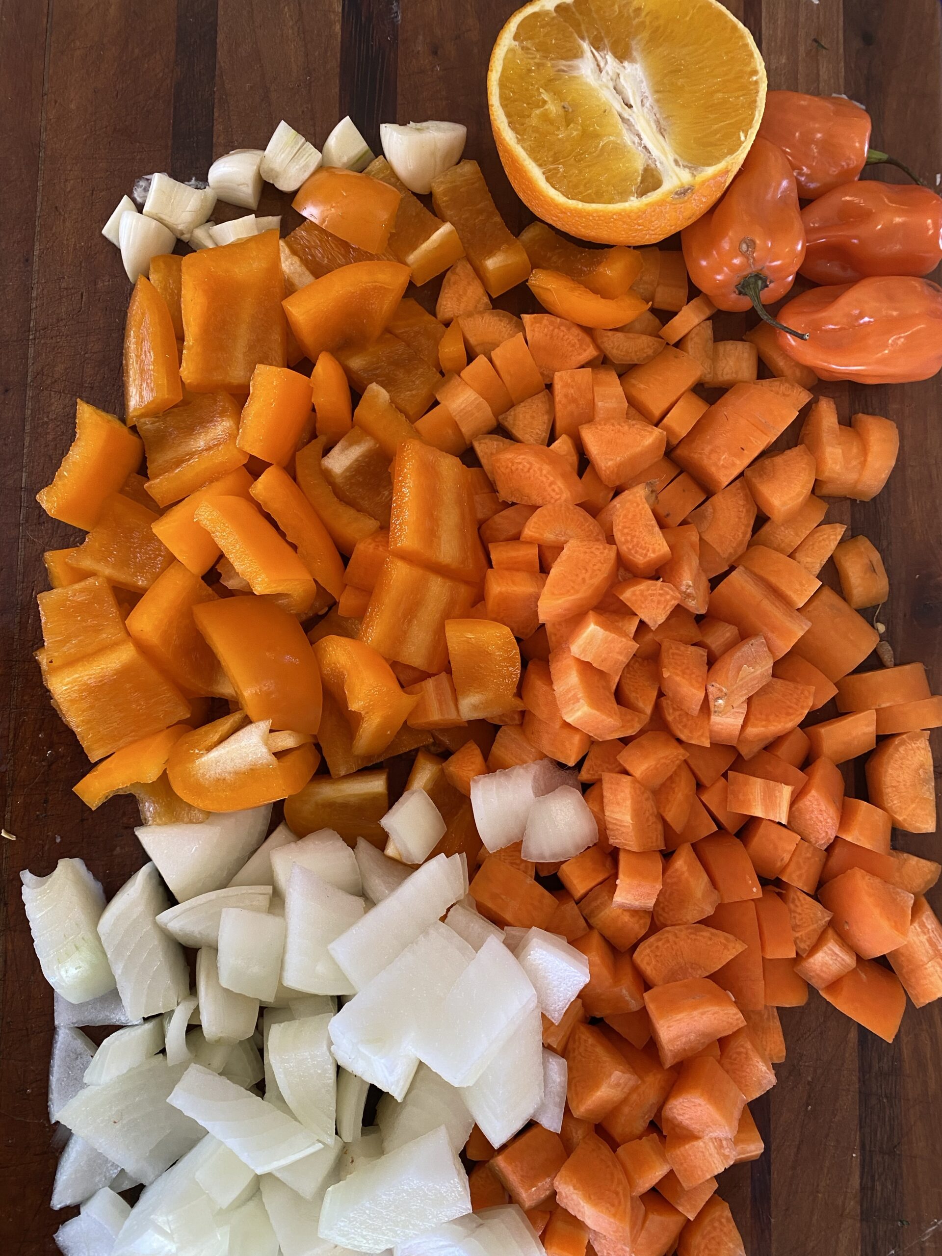 roughly chopped carrots