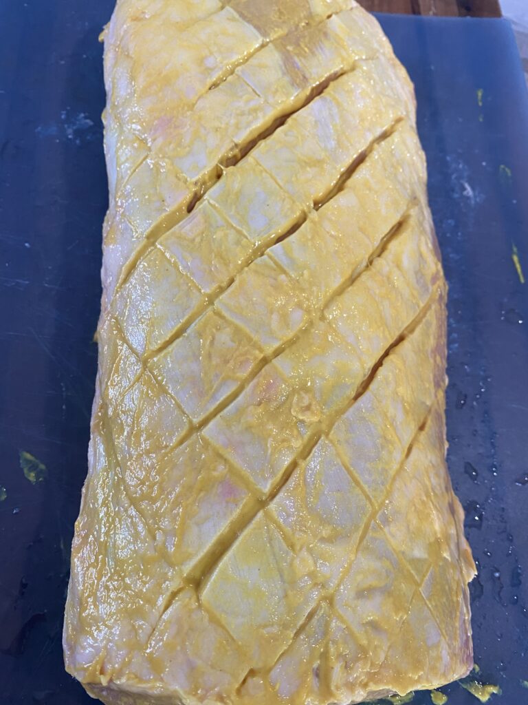 smoked pork loin mustard