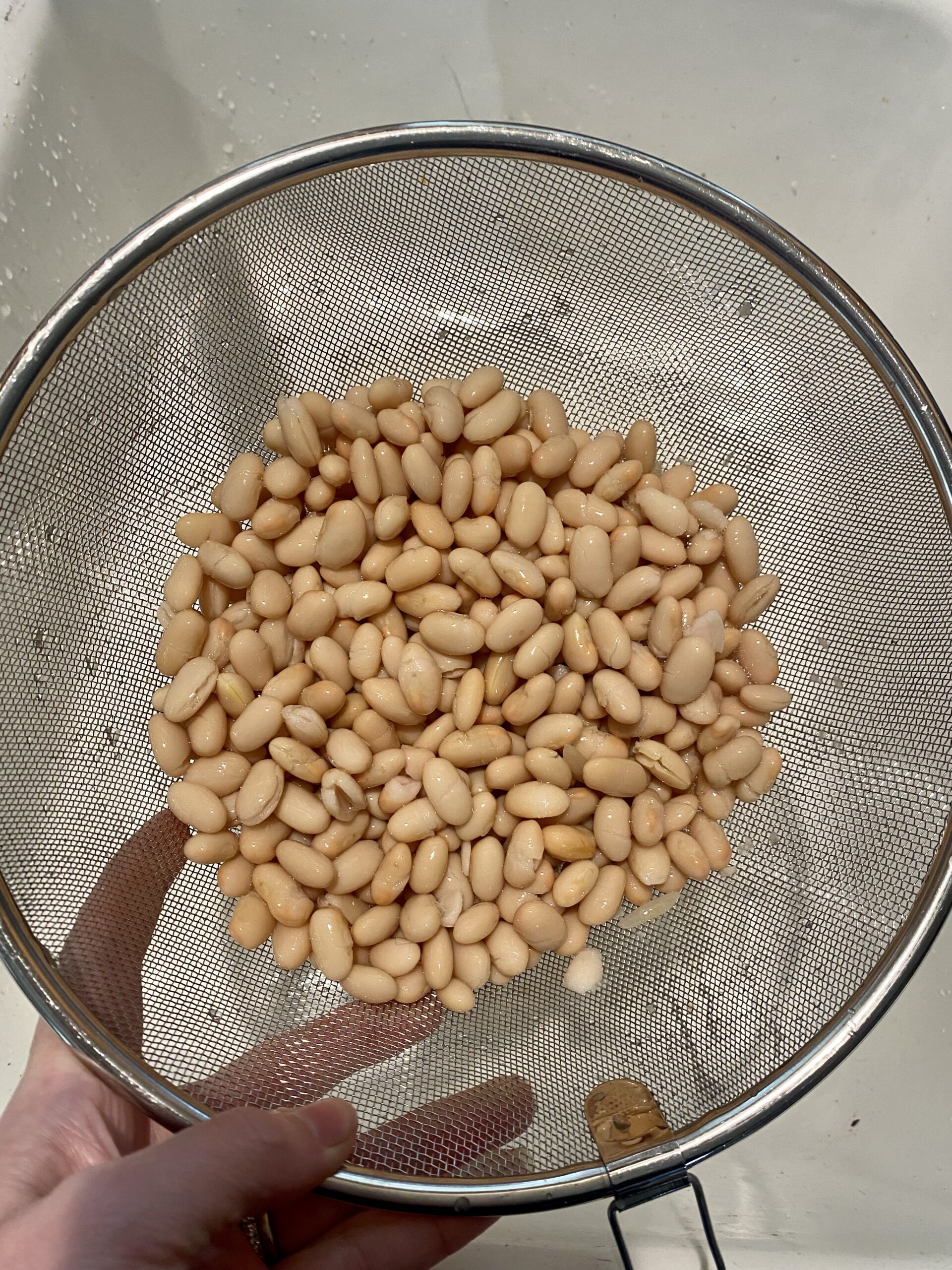 rinsed white beans