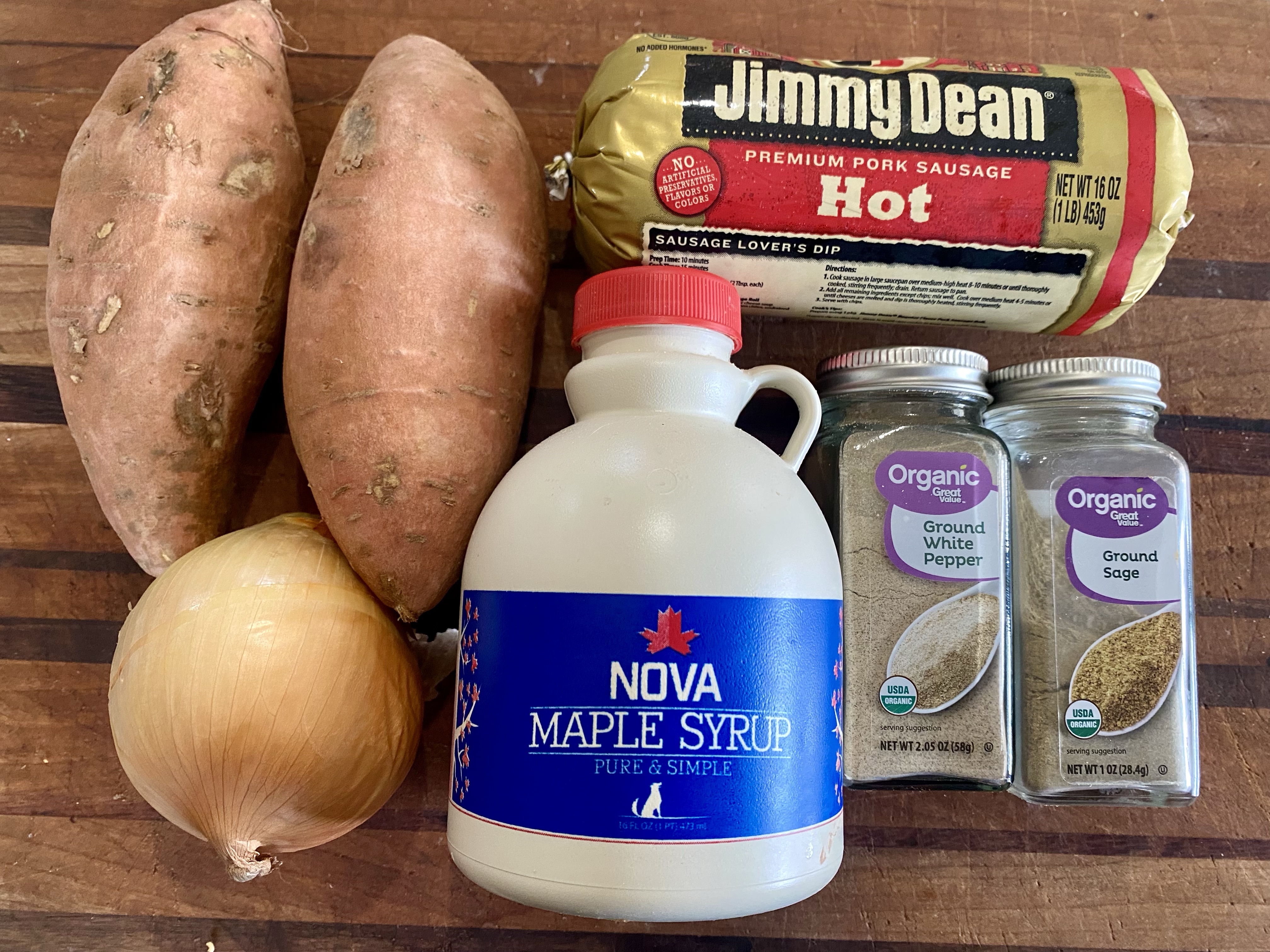 rustic sweet potato hash ingredients