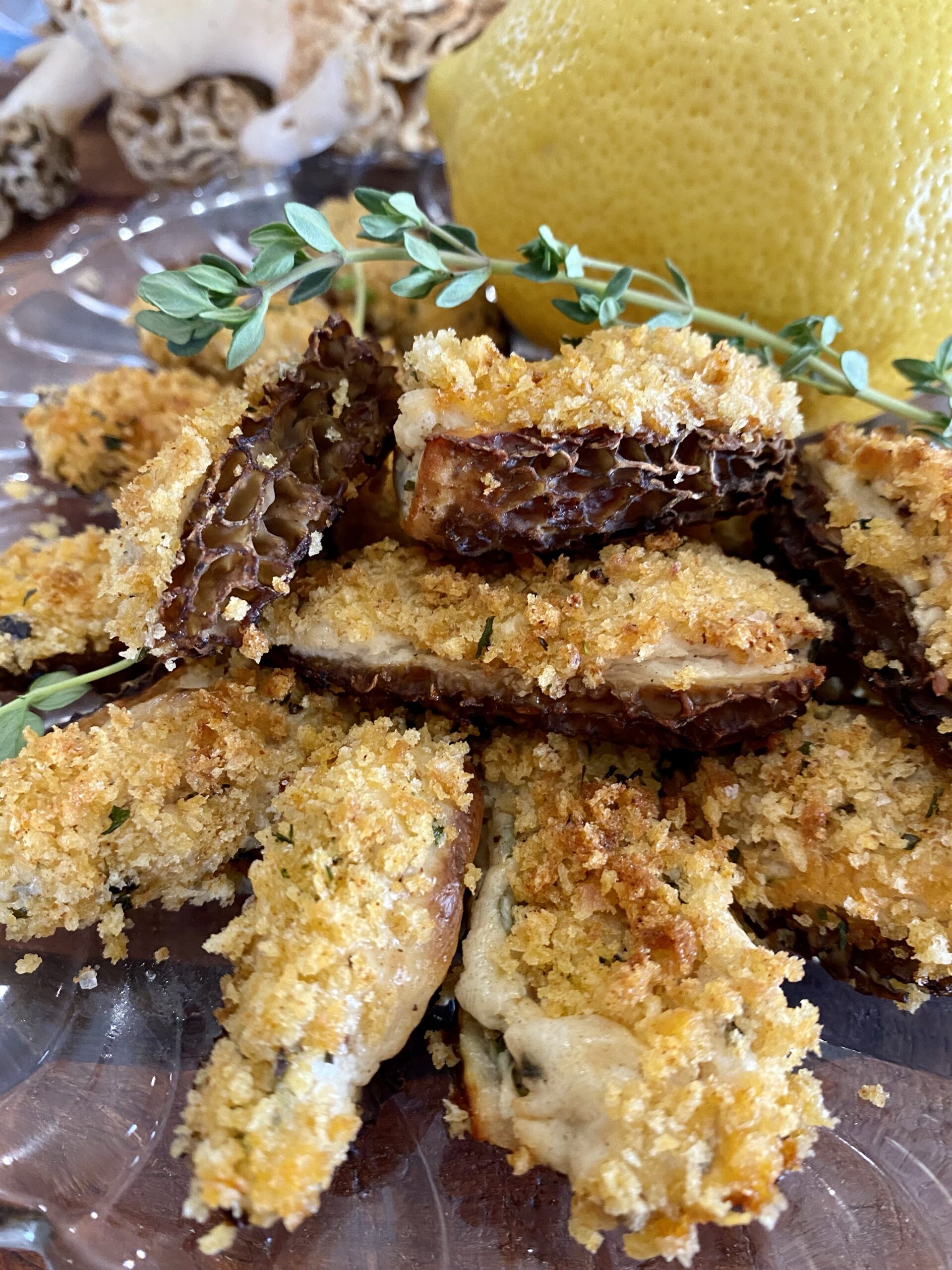 stuffed morel mushrooms