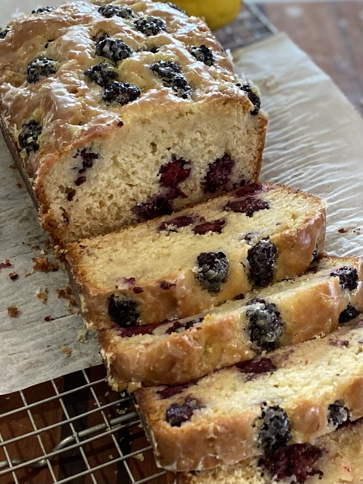 blackberry lemon muffin bread