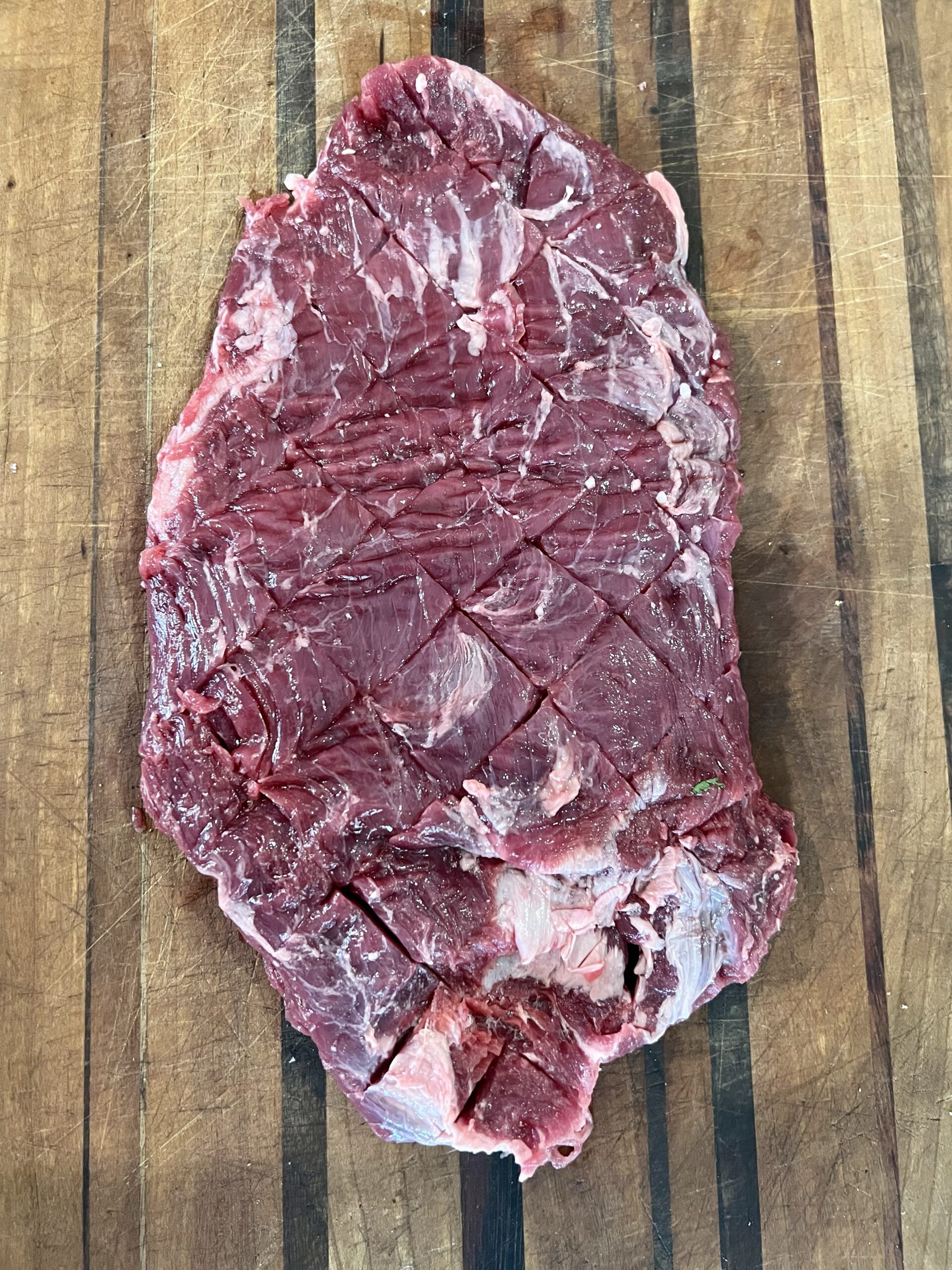 scored flank steak