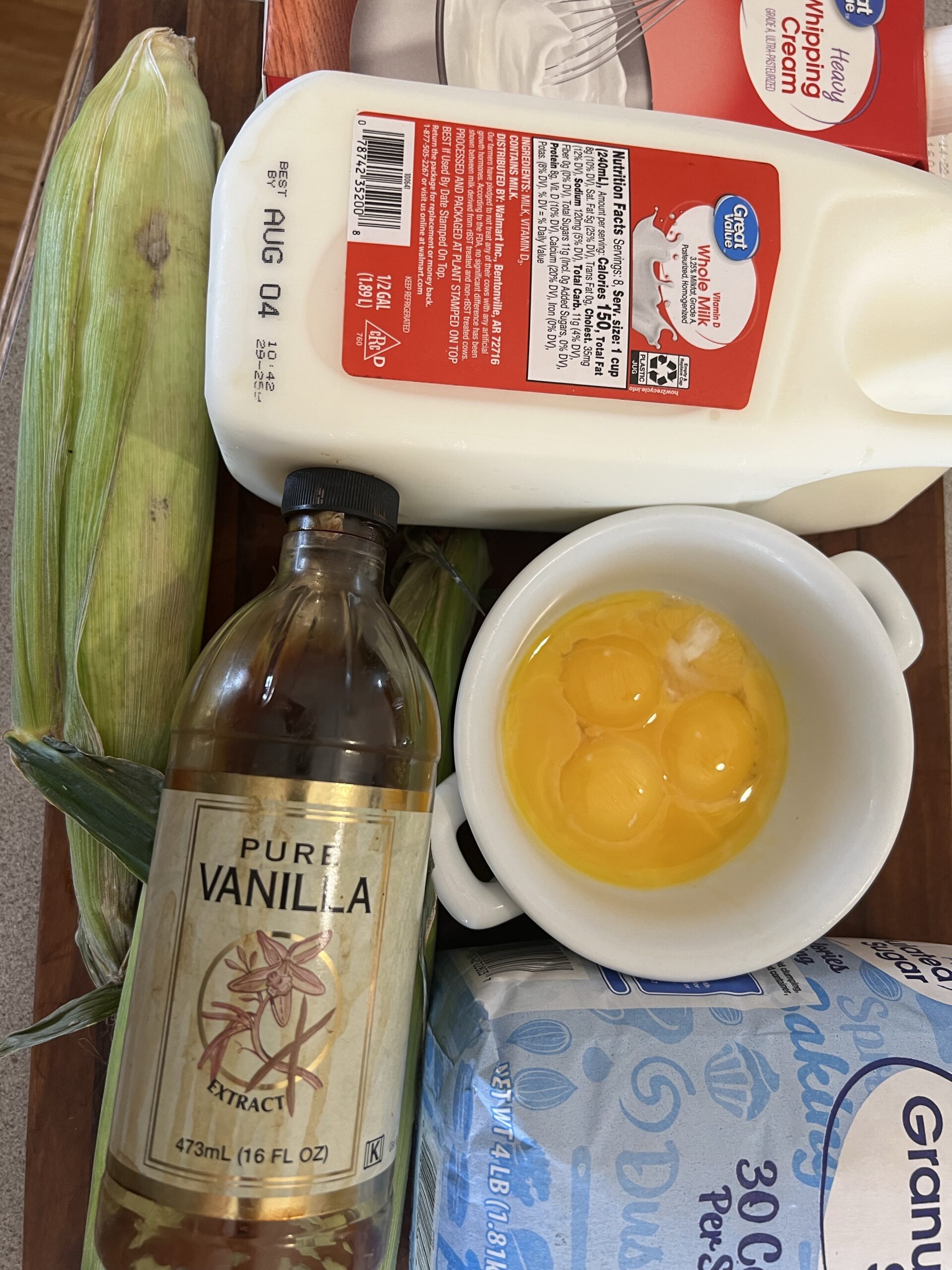 sweet corn ice cream ingredients