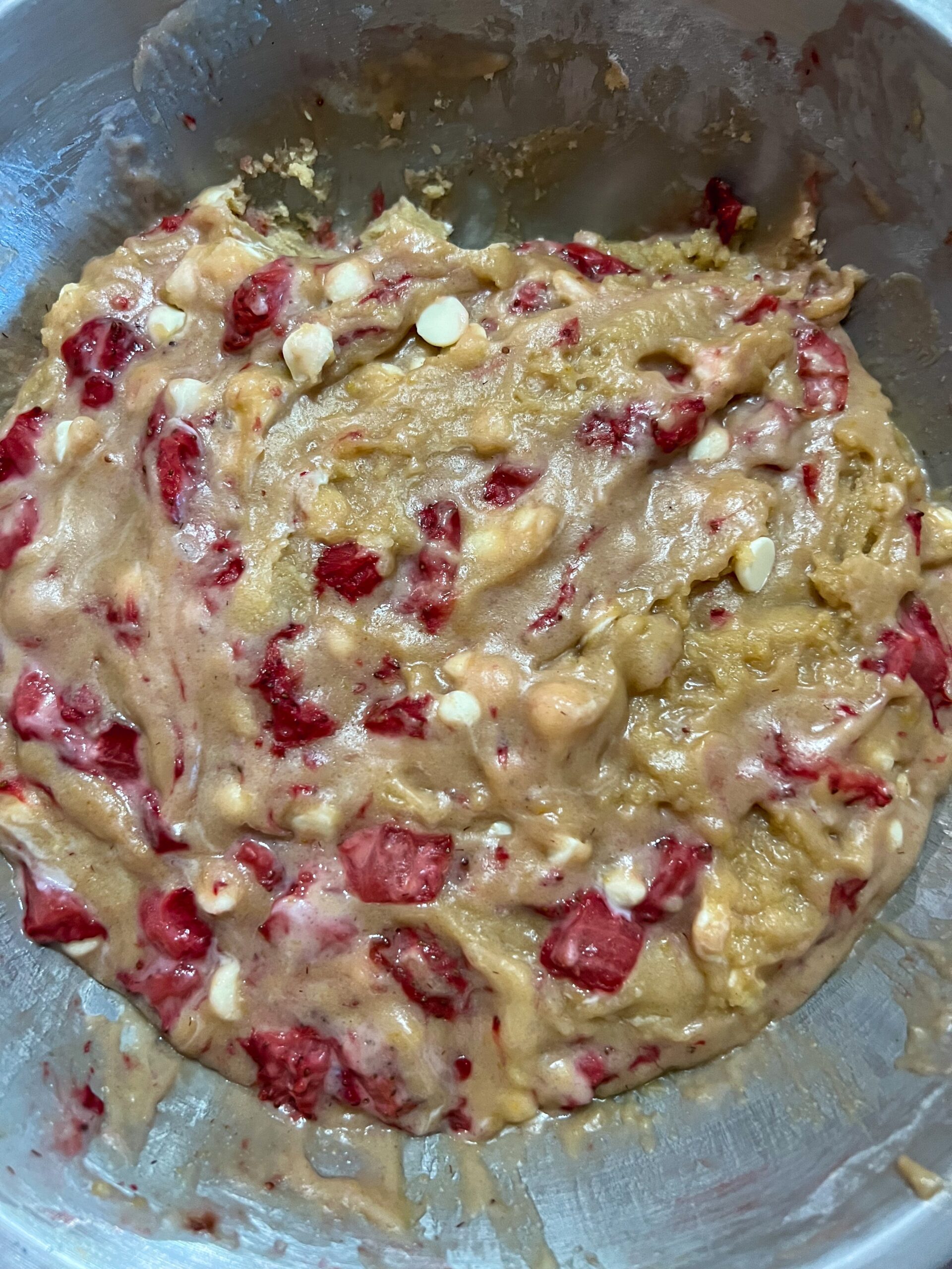 chilled roasted strawberry white chocolate cookie dough