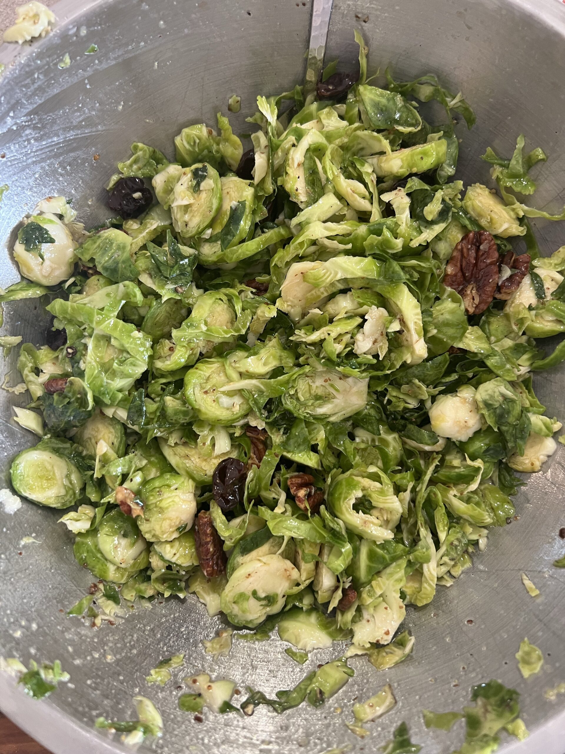 shaved brussel sprout salad