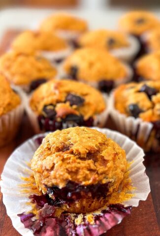 sweet potato blueberry muffins