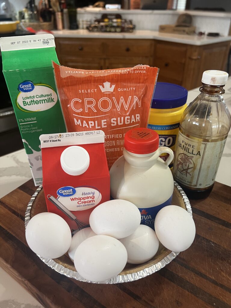 maple buttermilk pie ingredients